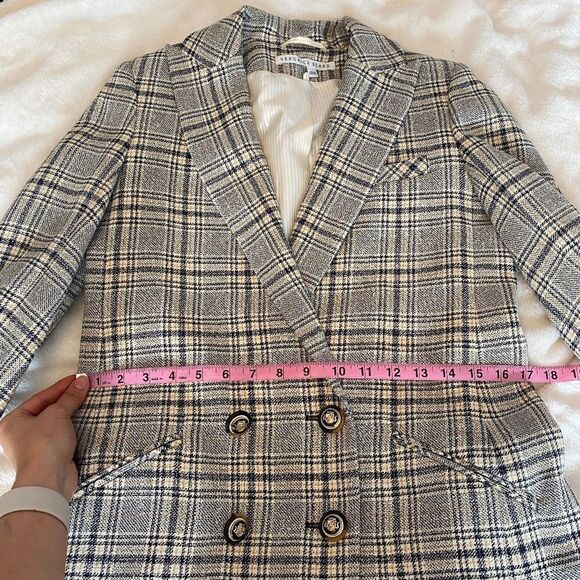 Veronica Beard Oria Checked Double Breasted Plaid Blazer Jacket - Size 2 - Picture 14 of 16